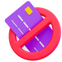 Graphic of a no credit card symbol, representing financial services for individuals without credit, relevant to California Online Loans' payday loan offerings.