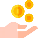 Hand holding golden coins, symbolizing quick cash access and payday loans in California.